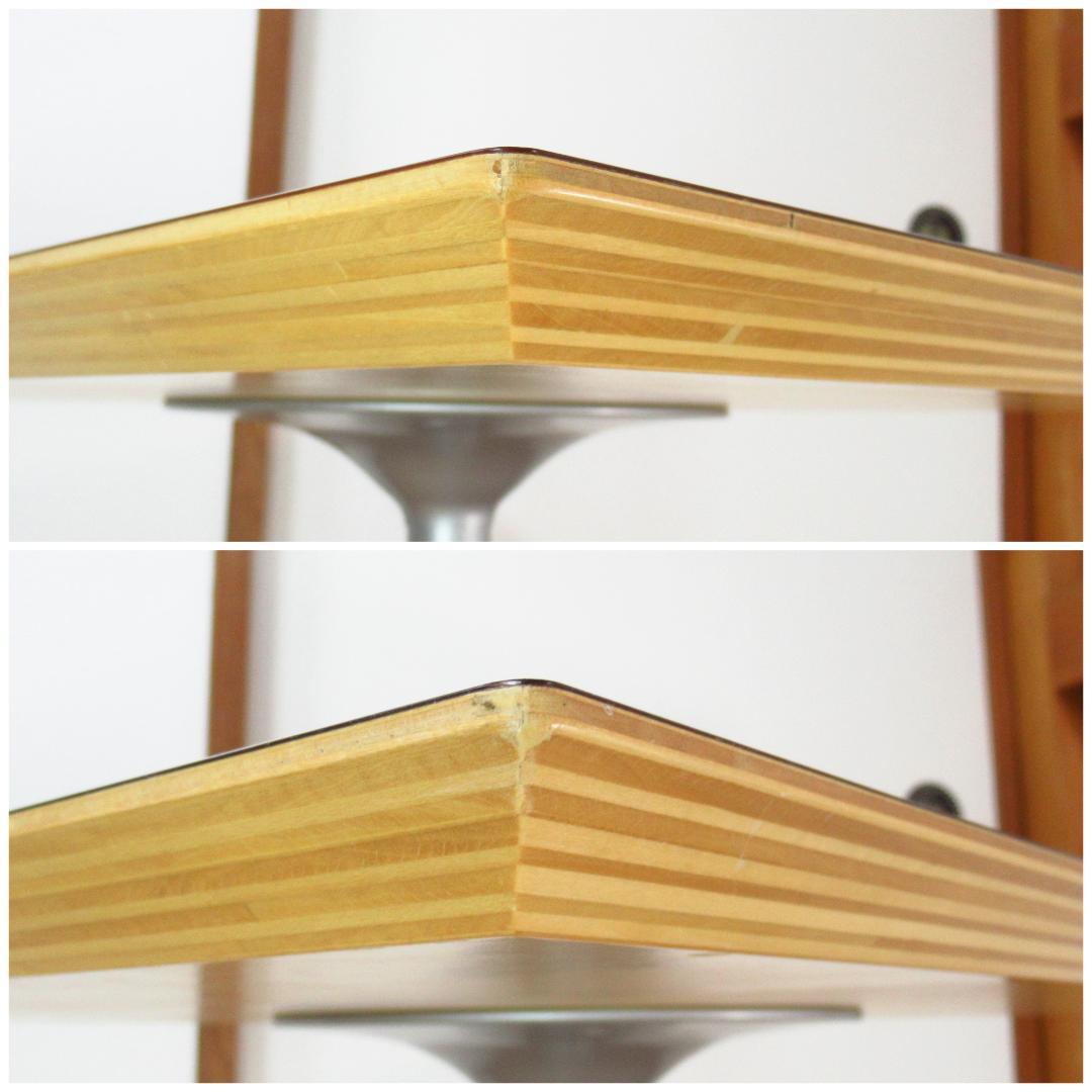 D&DEPARTMENT カフェテーブル ホワイト×シルバー サイドテーブル