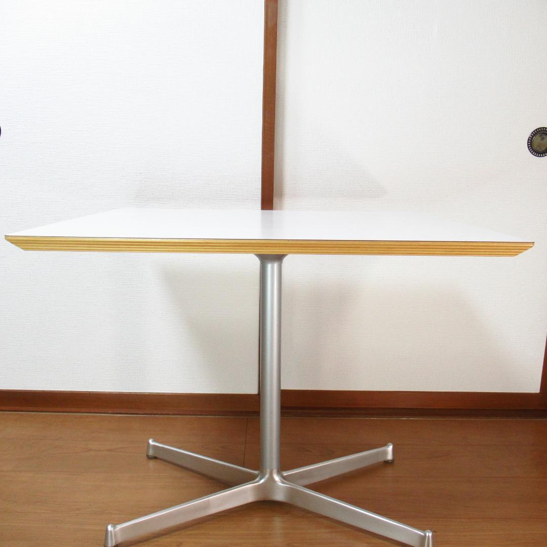 D&DEPARTMENT カフェテーブル ホワイト×シルバー サイドテーブル