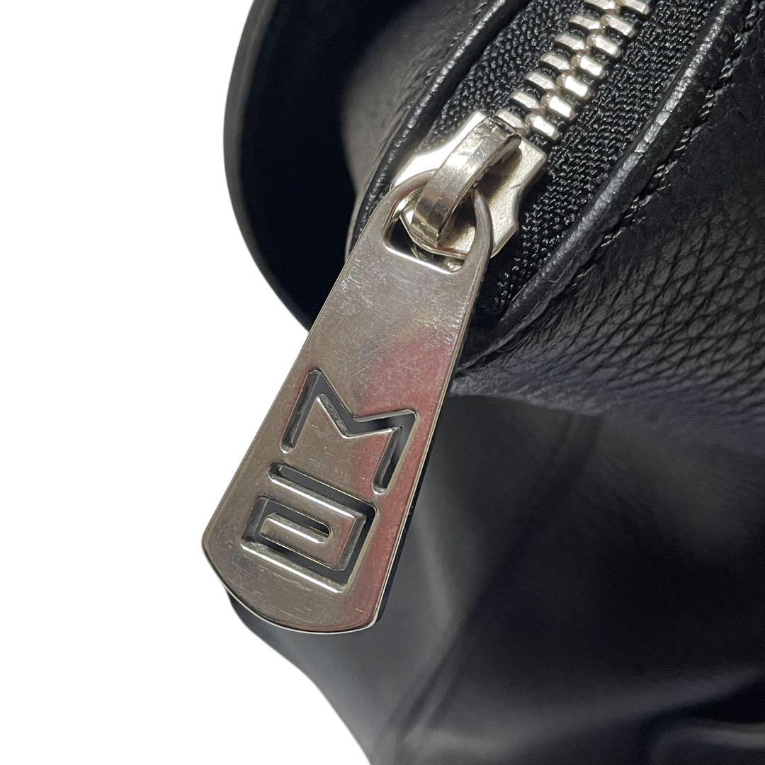 マウロゴヴェルナ A4 トートバッグ ハンドバッグ ブラック 本革 シボ革