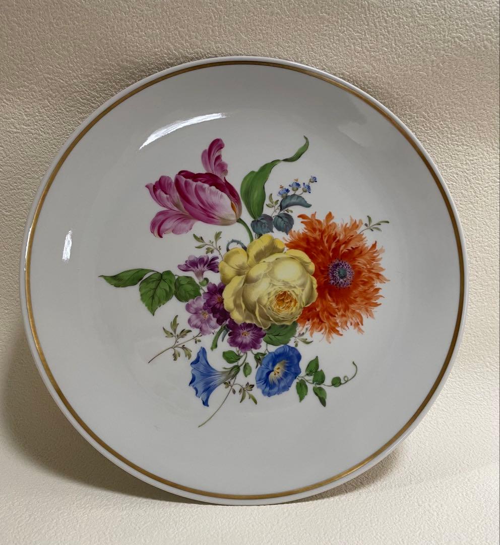 ⬇️マイセン プレート　ベーシックフラワーブーケ　飾り皿