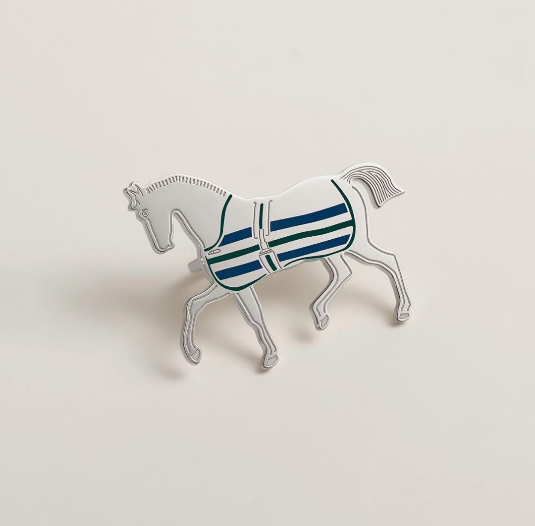 値下げ！新品未使用　エルメス　スカーフリング 《馬着を着た馬》　2025新作