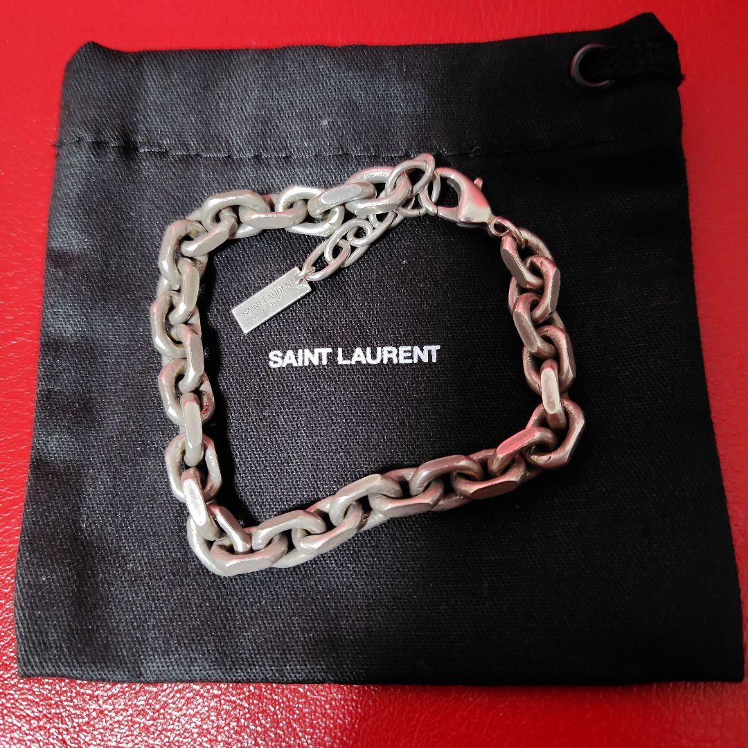 SAINT LAURENT PARIS チェーンブレスレット シルバー最終価格