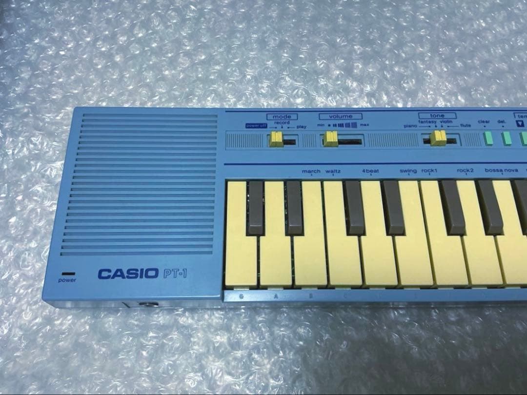 Casio PT-1☆ミニシンセサイザー☆ベビーブルー☆超レアカラーモデル(2)