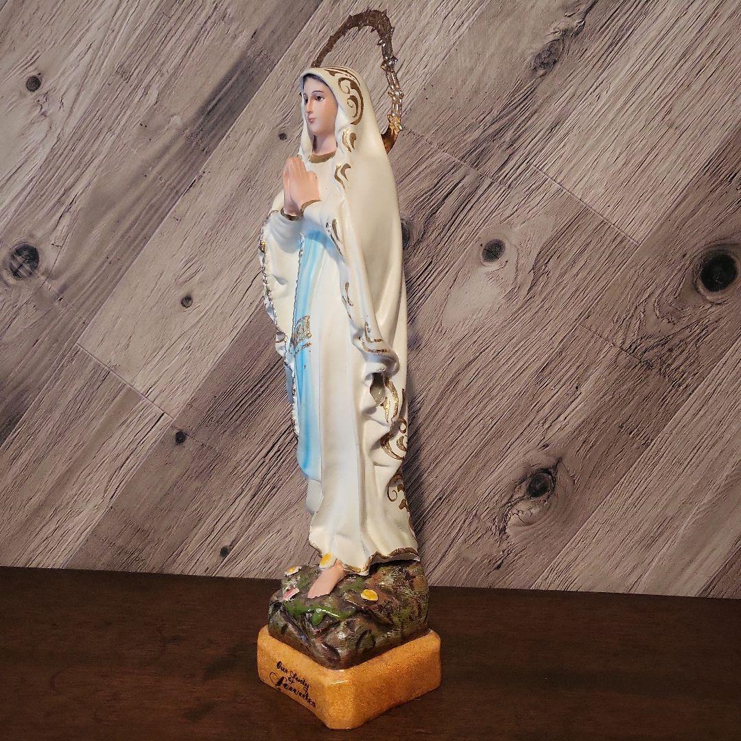 聖母像 樹脂・木製品　約35cm