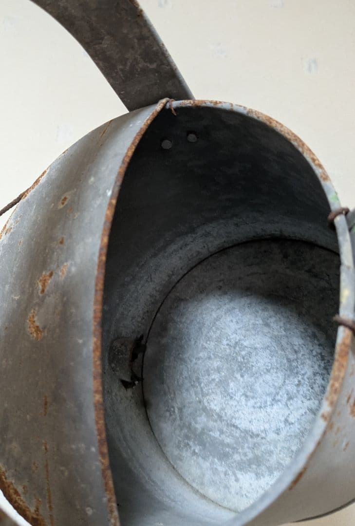 アンティーク ブリキ製 ジョーロ レトロ ガーデニング じょうろ　昭和レトロ