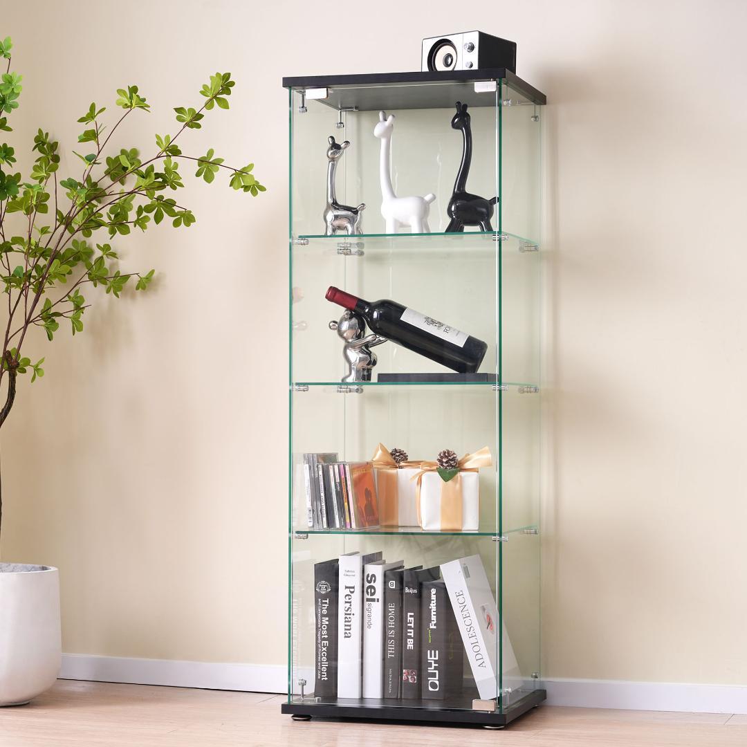 コレクションケース　ガラスディスプレイキャビネット フィギュアケース 4段