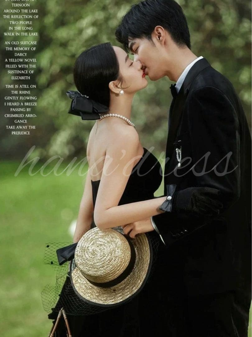 【前撮り・謝恩会】ブラックドレス 黒 ベルベット ベロア キラキラ 美シルエット