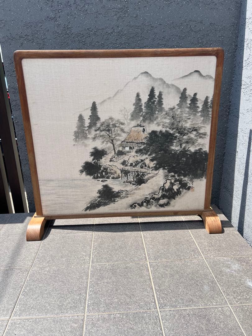 アンティーク 衝立 煎茶道具 間仕切り パーティション