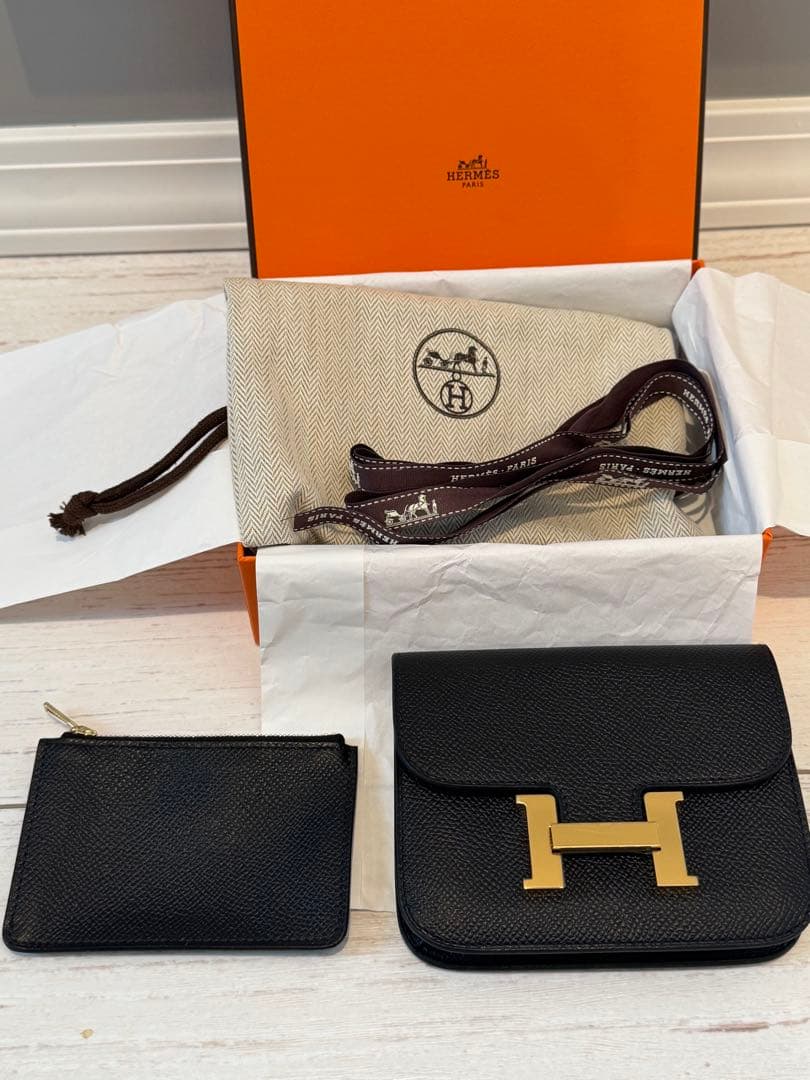 HERMES エルメス　コンスタンススリム　ノワール　ゴールド金具　新品未使用