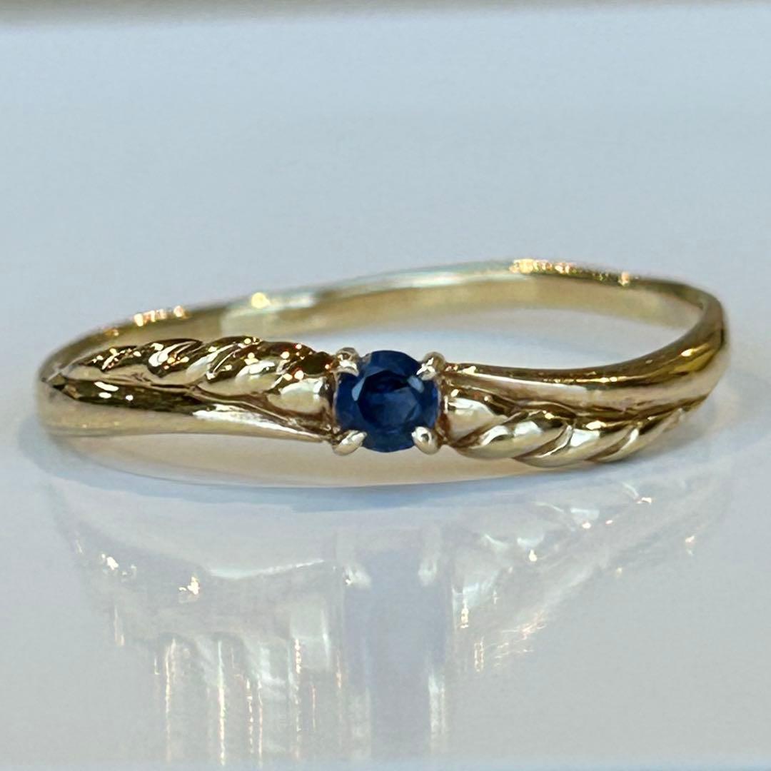 K18 サファイア　リング　指輪　18金