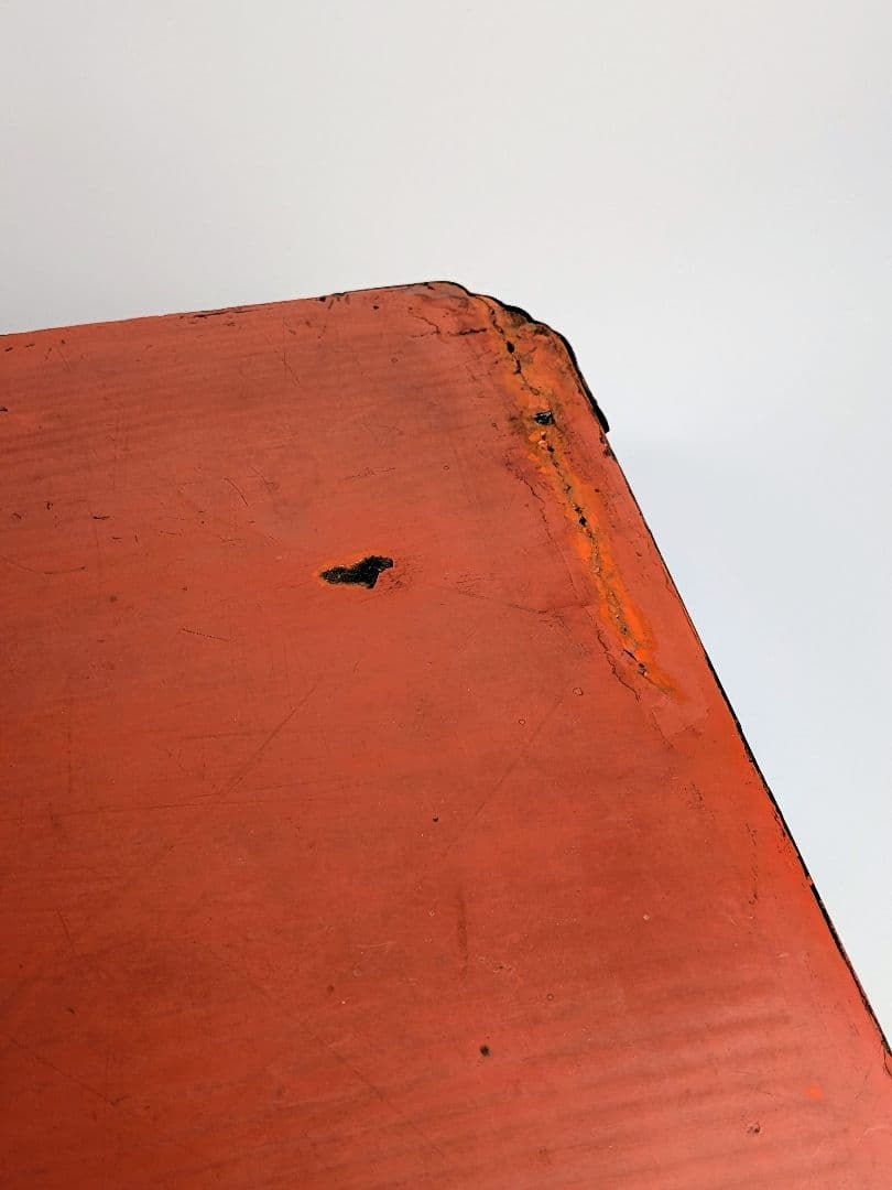 根来四足机　江戸時代　　春日卓　仏教美術　仏具　根来塗