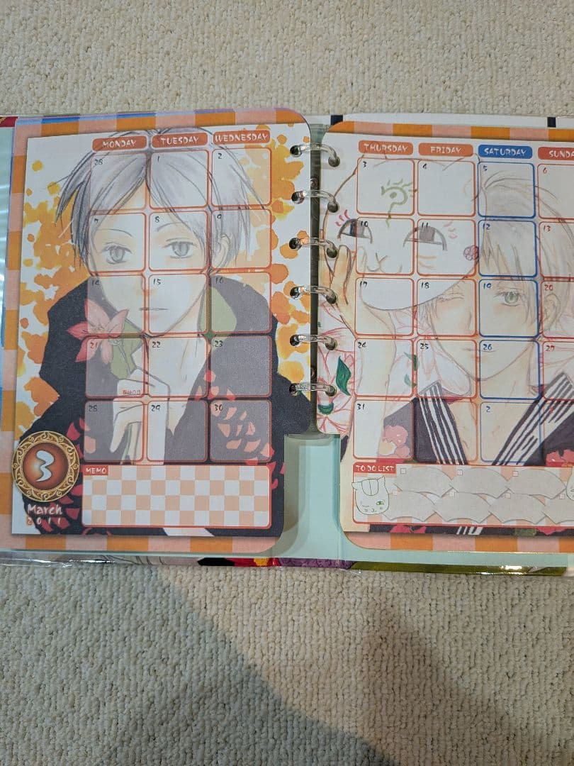 夏目友人帳　スケジュール帳2010年　プロフィール帳　原画　激レア　当時物