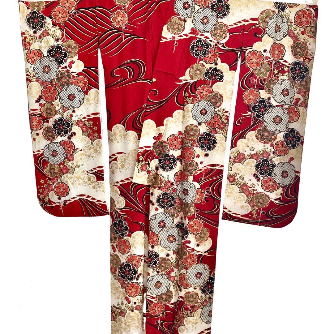 ★™️ 身丈170 赤 振袖4点セット‼️お振袖セット‼️ NO109 フルセット