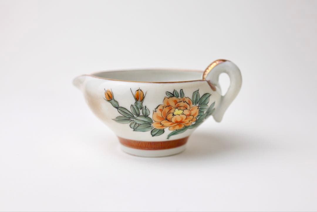 九谷焼　九谷谷口　 煎茶道具 急須 金彩 湯冷まし 茶器 茶道具 色絵 煎茶碗