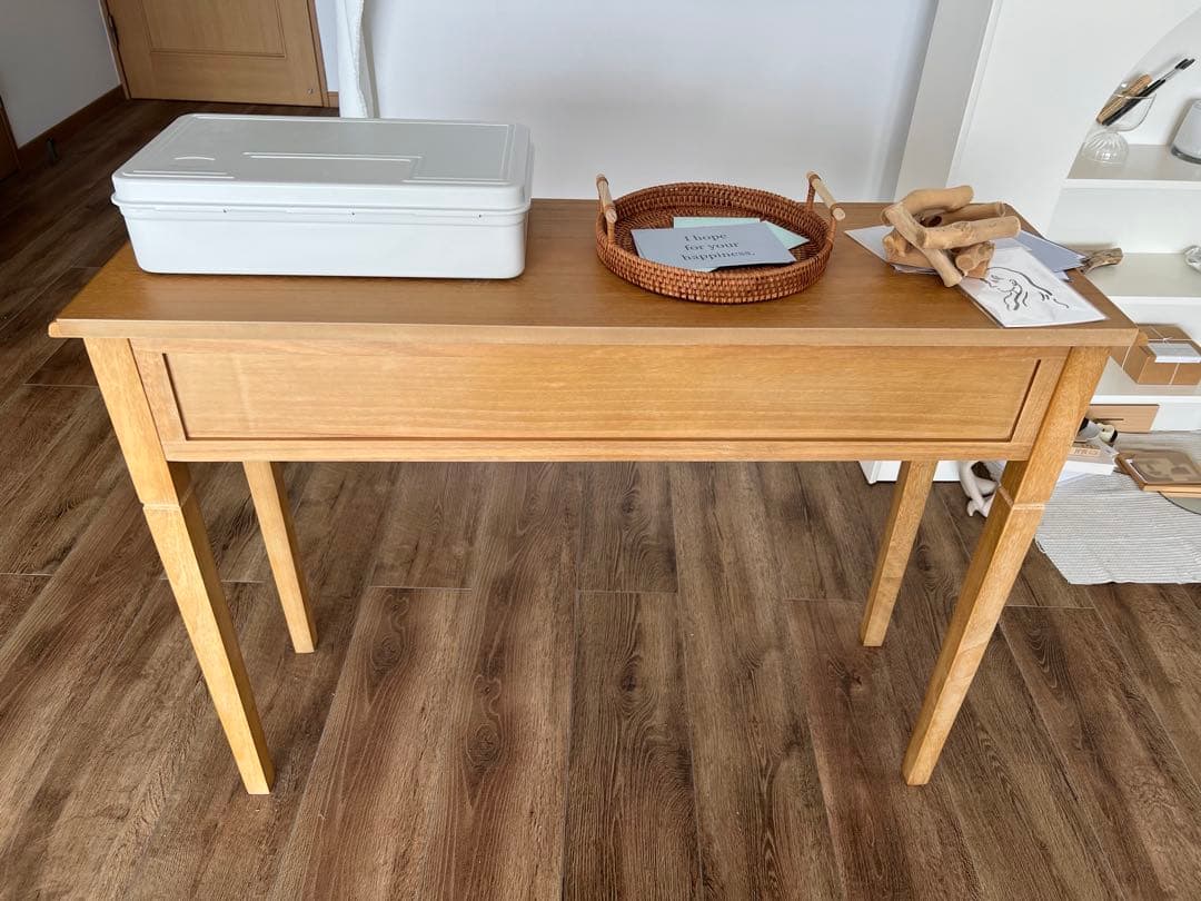 【本日で出品終了】コンソールデスク 木目オーブテーブル ナチュラルアンティーク