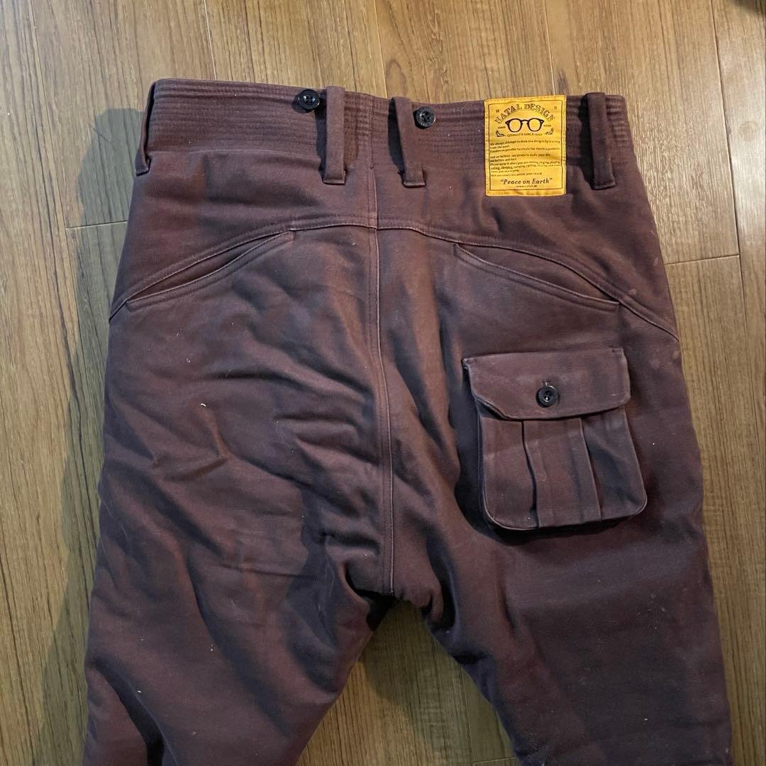 レア NATAL DESIGN 裏ボア サルエルパラシュートパンツ