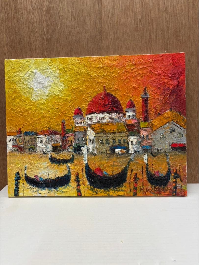 油彩画 渡部ひでき (ベニス) f6