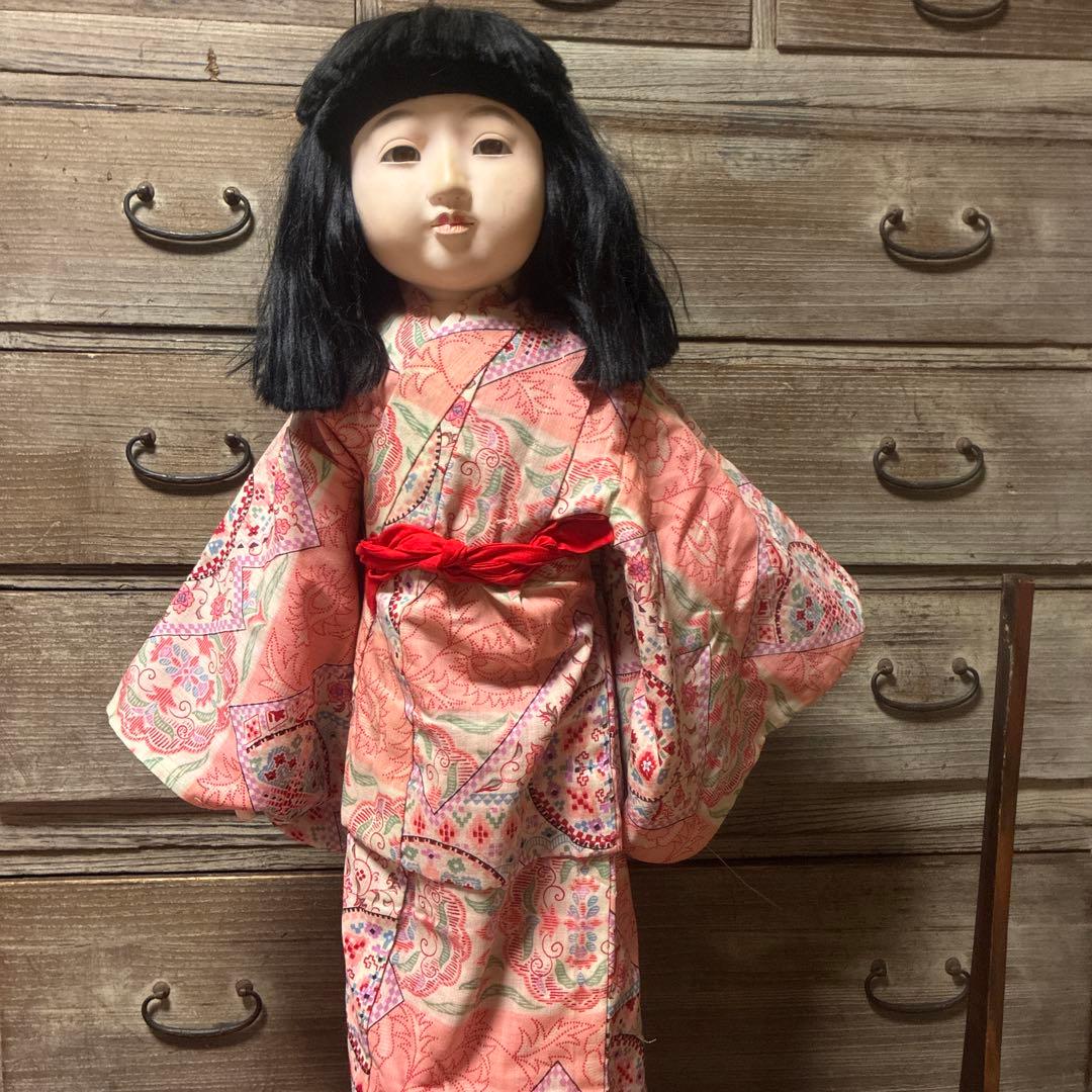 市松人形　銘あり