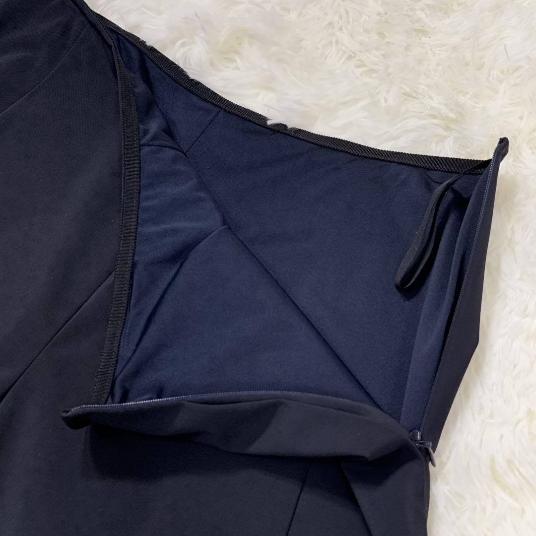 極美品✨フォクシー 希少サイズ42 ウォータープルーフワイドパンツ 撥水 紺