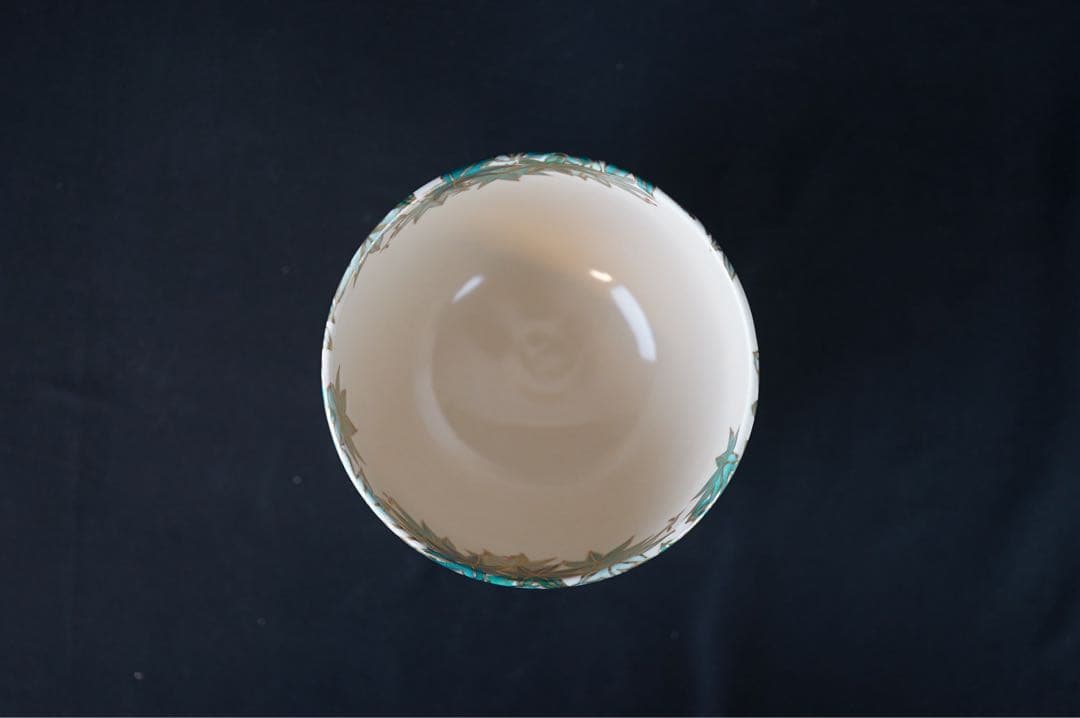 杉田祥平 清閑寺窯 色絵青楓 茶碗 共箱 茶道具