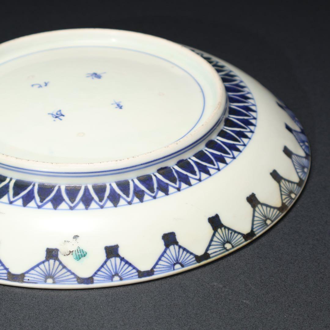 伊万里金欄手通りもの氷裂文に鳳凰　八寸皿∅23㎝　骨董　古伊万里　R1604B3