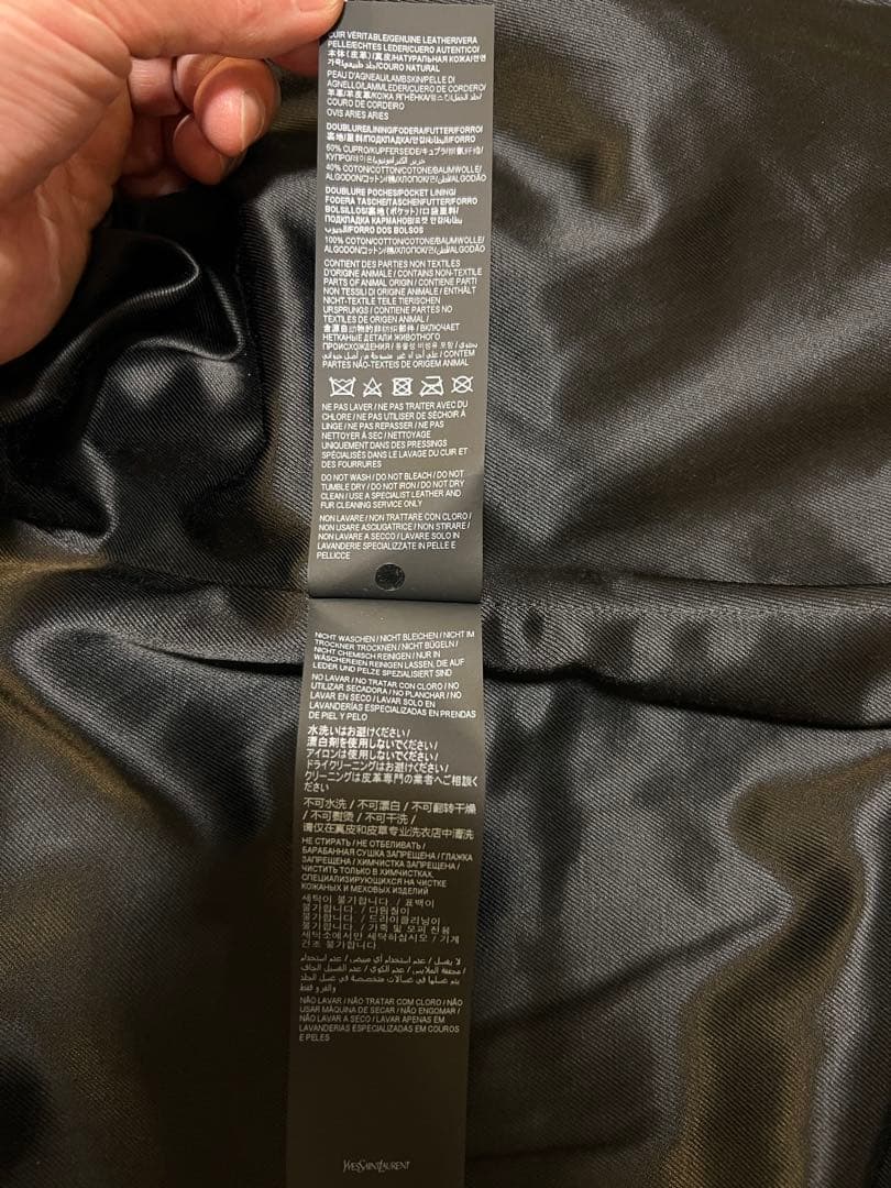 SAINT LAURENTサンローラン キースレーサー レザージャケット 54