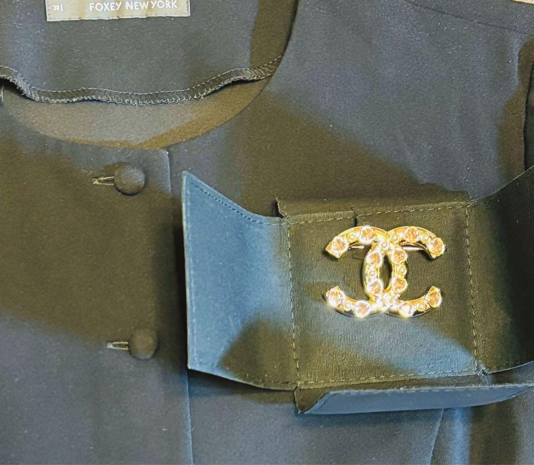 CHANEL CCロゴ ブローチ ゴールド ピンク　レシートなどの付属品あり