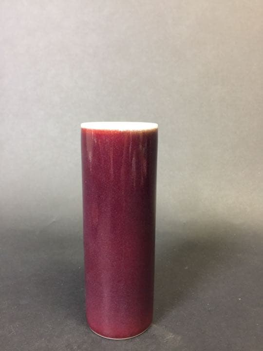 清時代 康熙期 辰砂 郎紅 花瓶 花生 茶道具 華道具