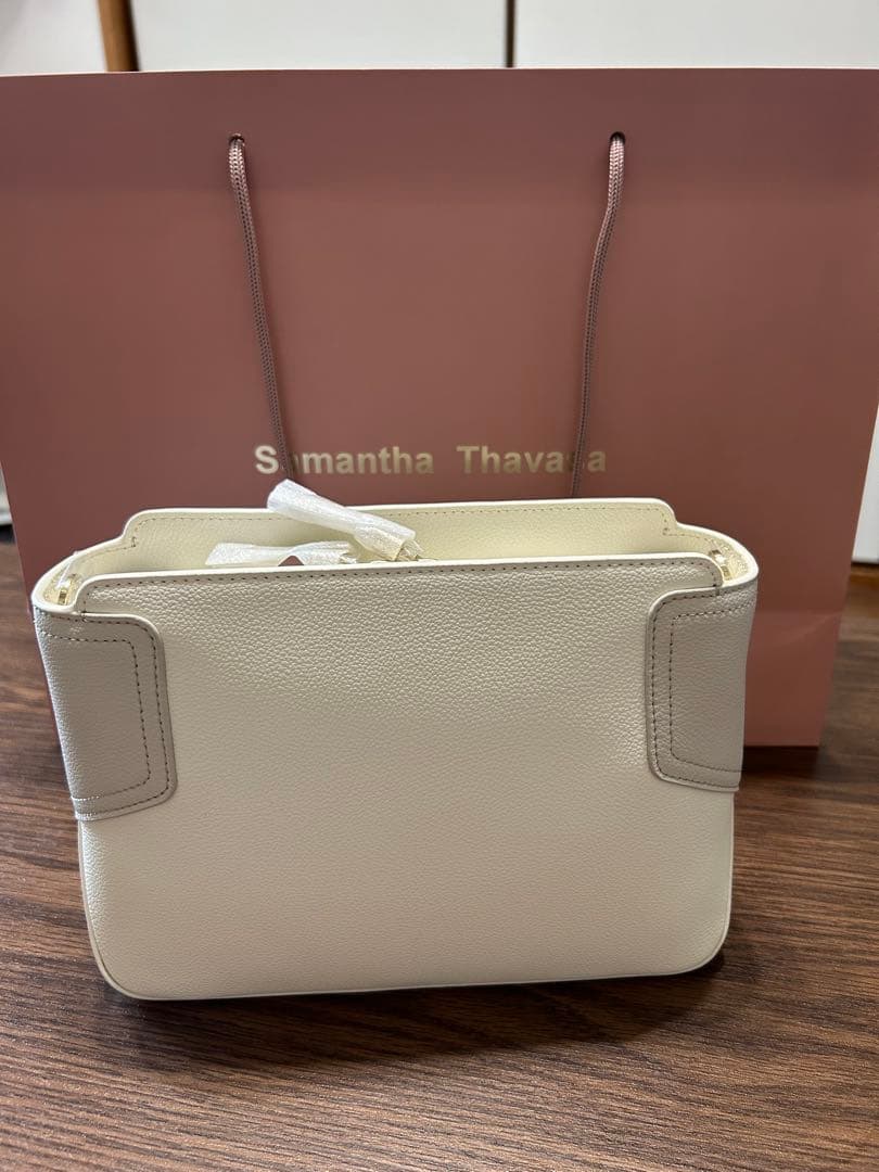 雪音　サマンサタバサ　バイカラーリボンモチーフ スプリットレザーショルダー