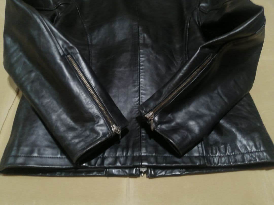 美品 SCHAFFEN Lサイズ 馬革 シングルライダース 襟付き