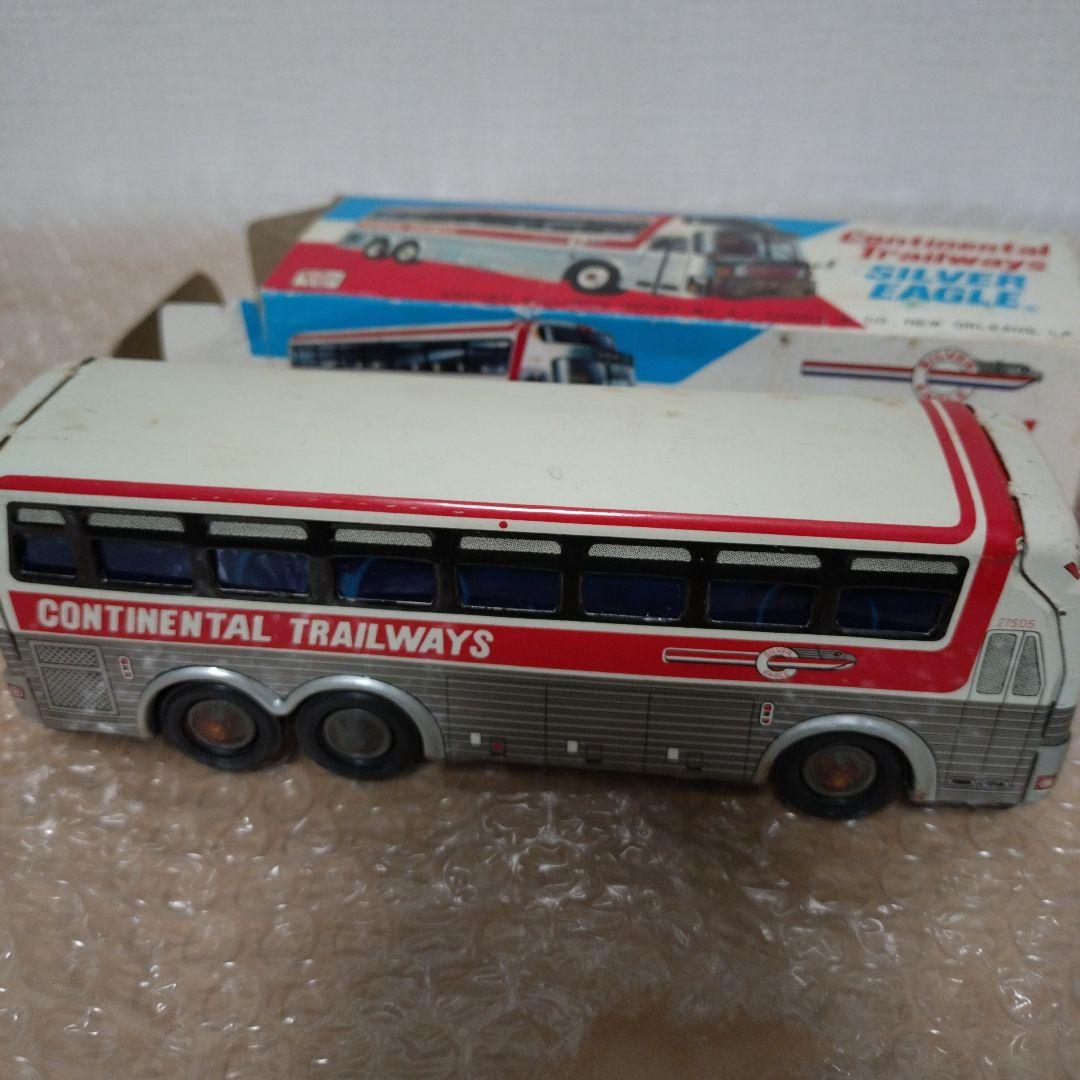 ブリキ　CONTINENTAL TRAILWAYS バスモデル