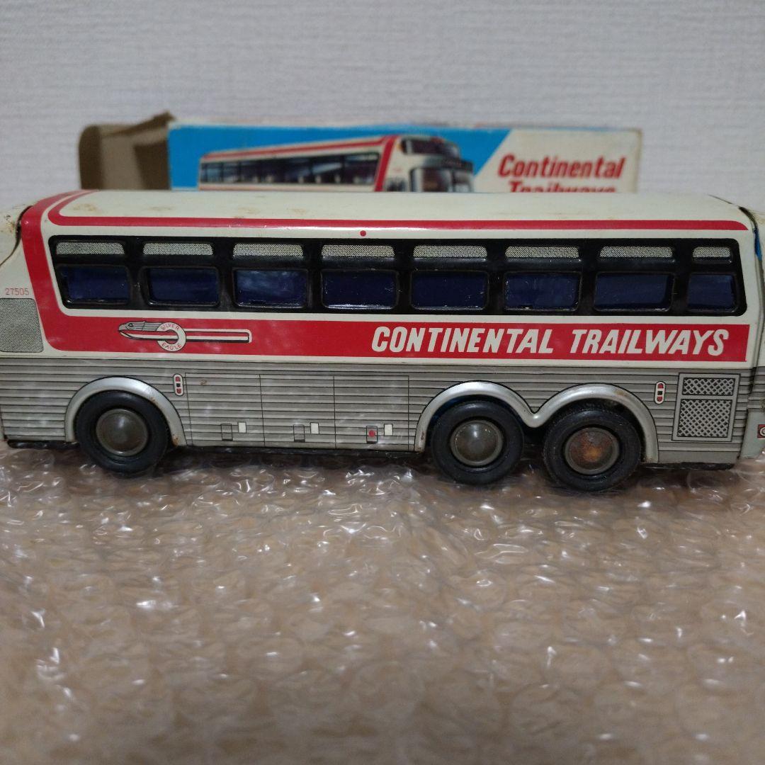 ブリキ　CONTINENTAL TRAILWAYS バスモデル