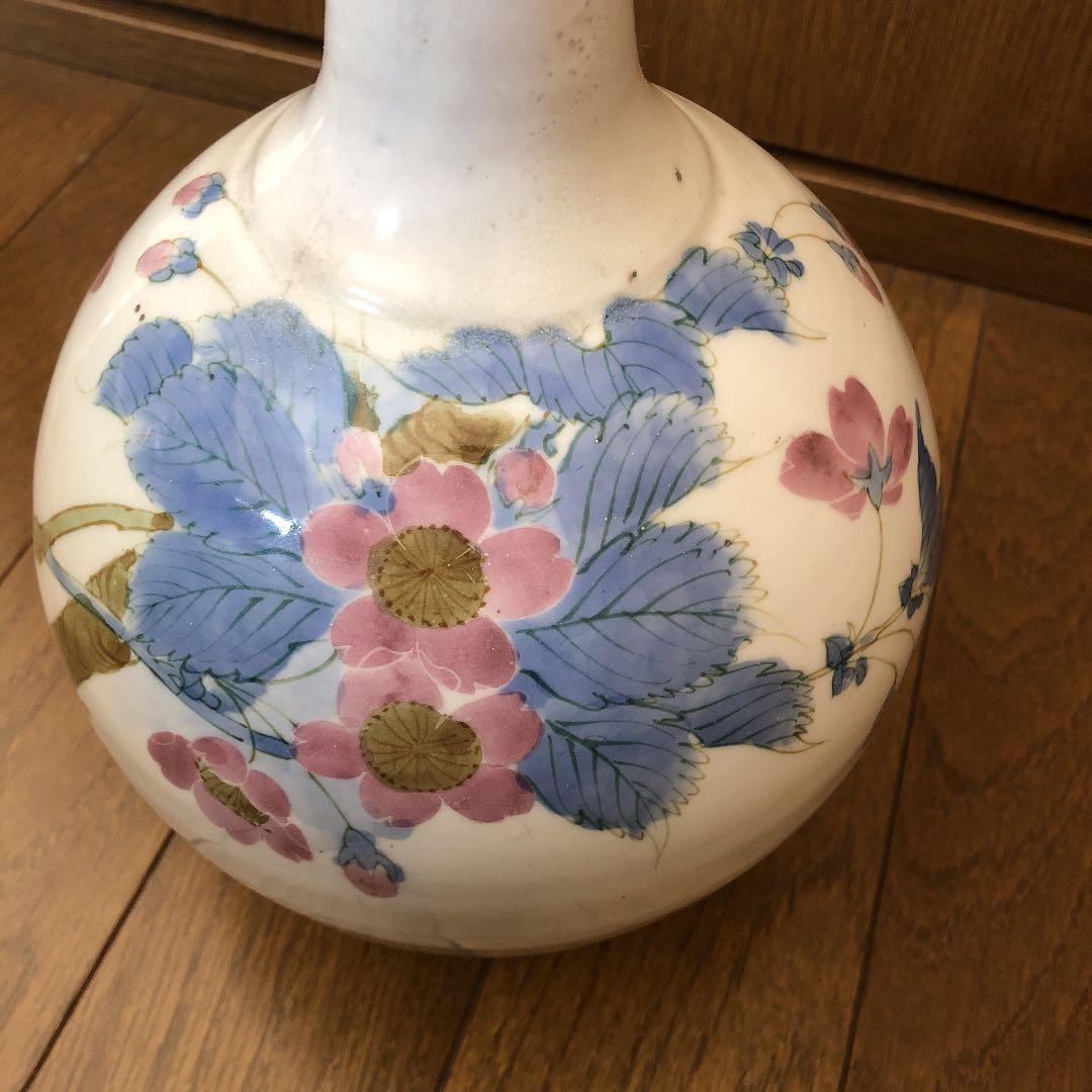 花図徳利（木箱付）・骨董・アンティーク・古伊万里