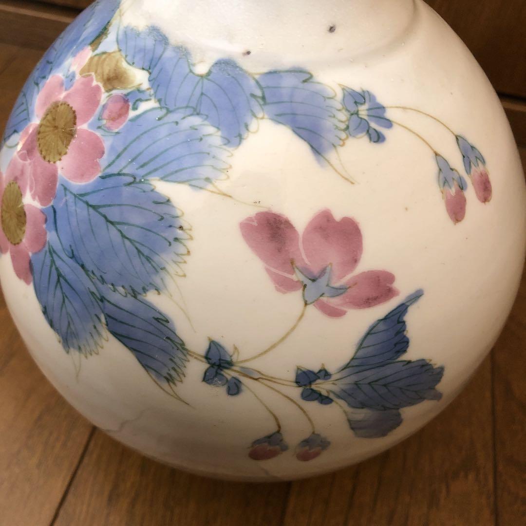 花図徳利（木箱付）・骨董・アンティーク・古伊万里