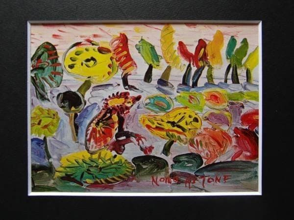 野間仁根、沼の河童、希少画集画、新品高級額、額装付、状態良好