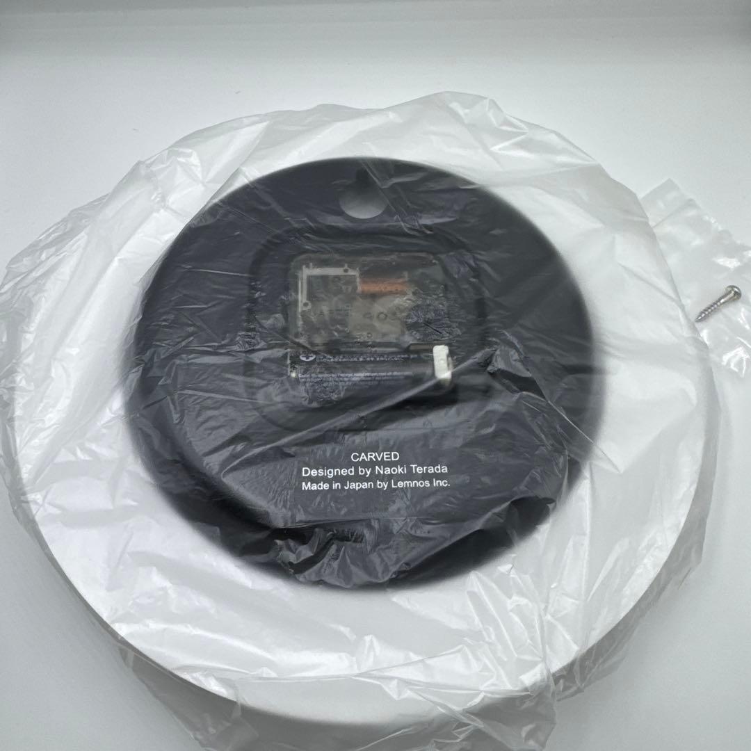 【未使用】レムノス 掛け時計 カーヴド 白 CARVED NTL10-04A