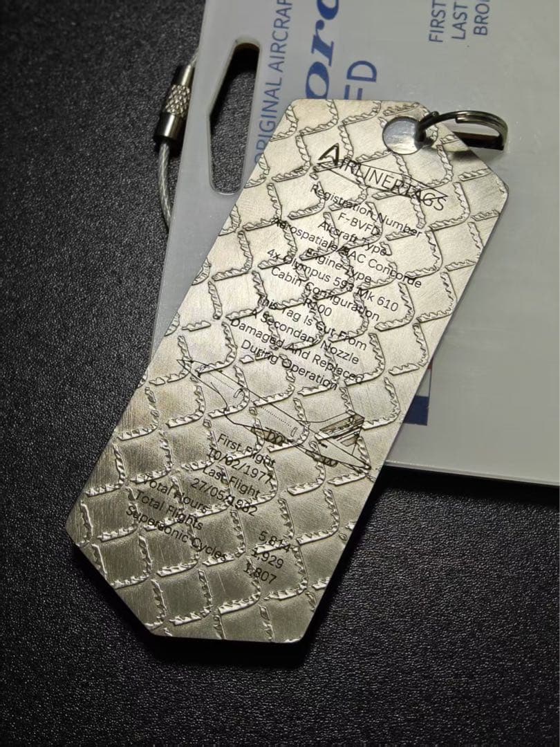 AF AirFrance Concorde超音速旅客機 25年作 バーナー焼き版