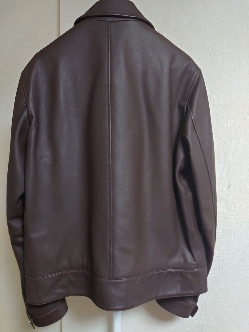 現行タグ 美品 HUGO BOSS ブラウン レザージャケット サイズ46