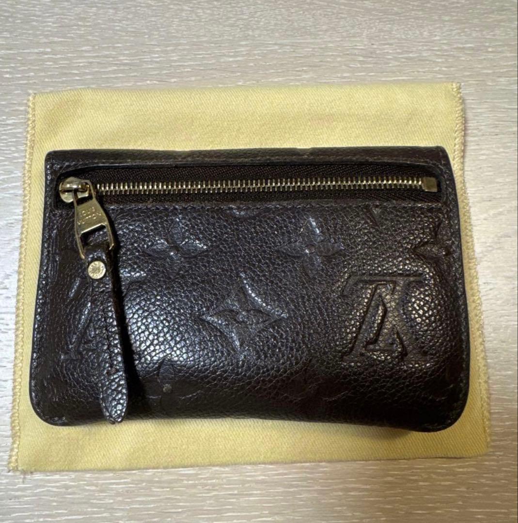 ルイヴィトン LVポシェット クレ アンプラント ブラウン 小銭入れ