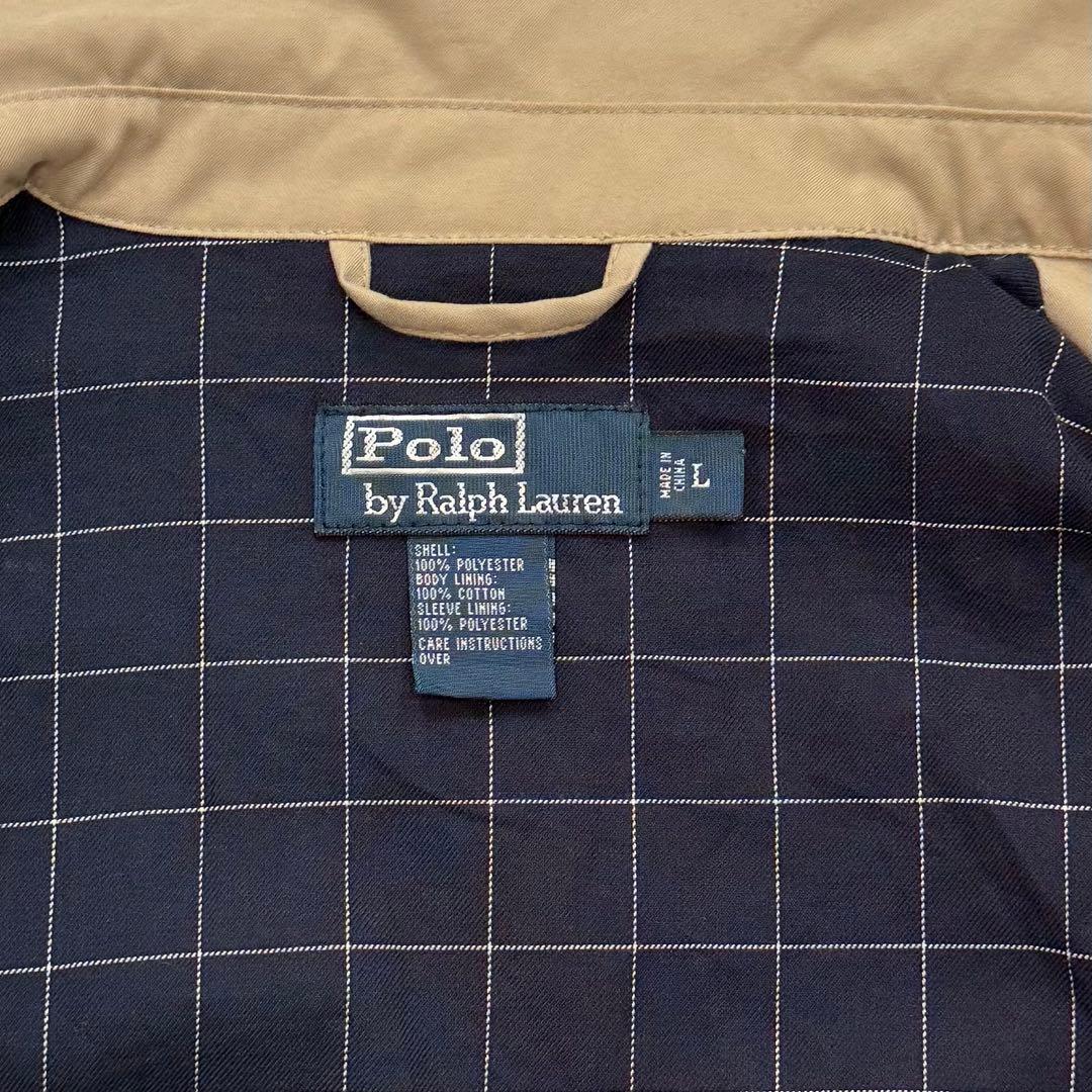 美品✨ポロ ラルフローレン スイングトップ 黒ポニー刺繍 ベージュ L