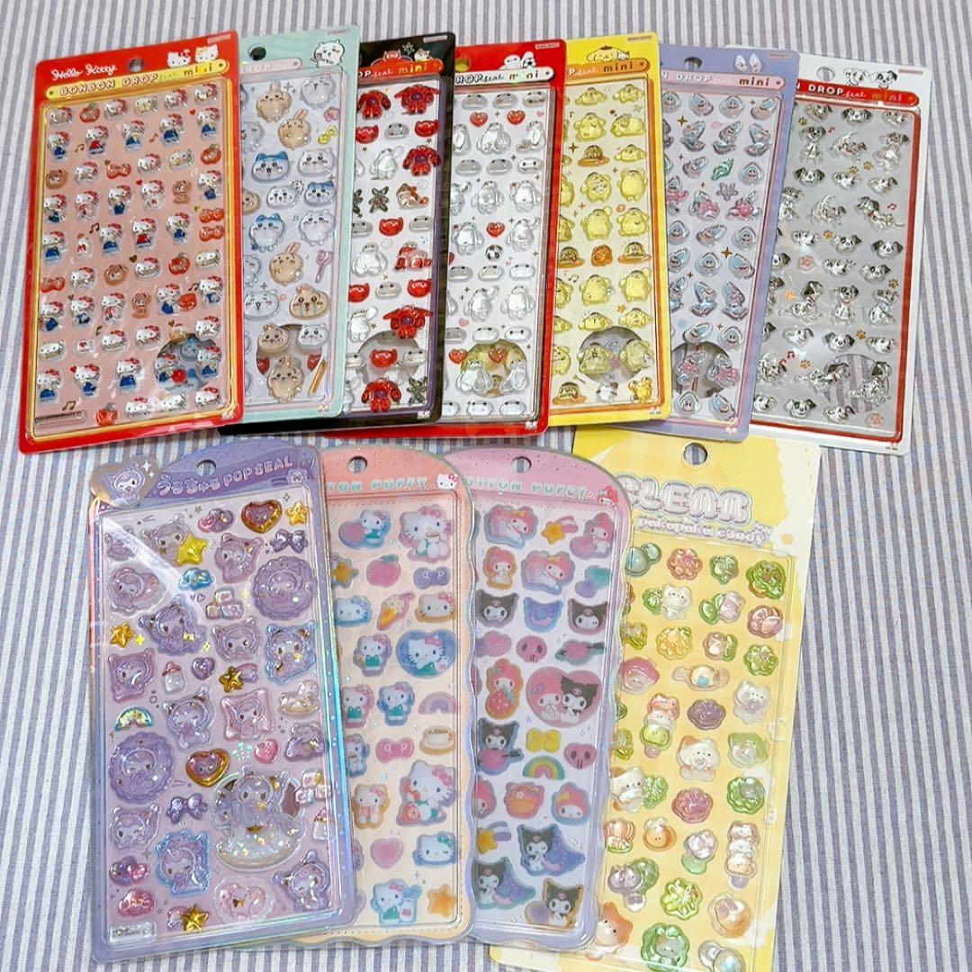 ☆正規品 ボンボンドロップシール 11点 まとめ売り サンリオ ちいかわ 他