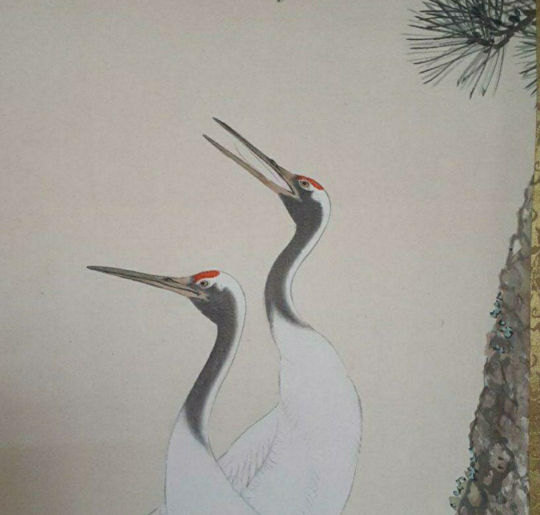 掛け軸/松竹梅鶴亀/2本