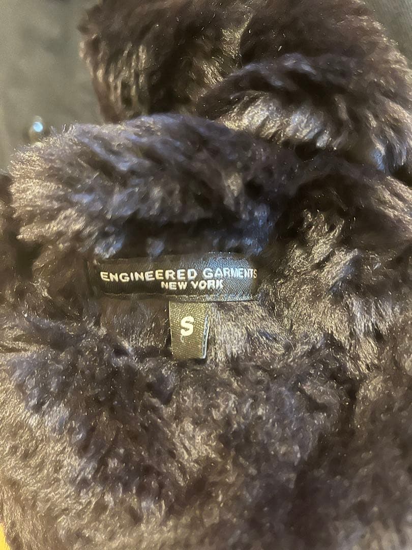 1/9までEngineered garments ボアリバーシブルコート黒