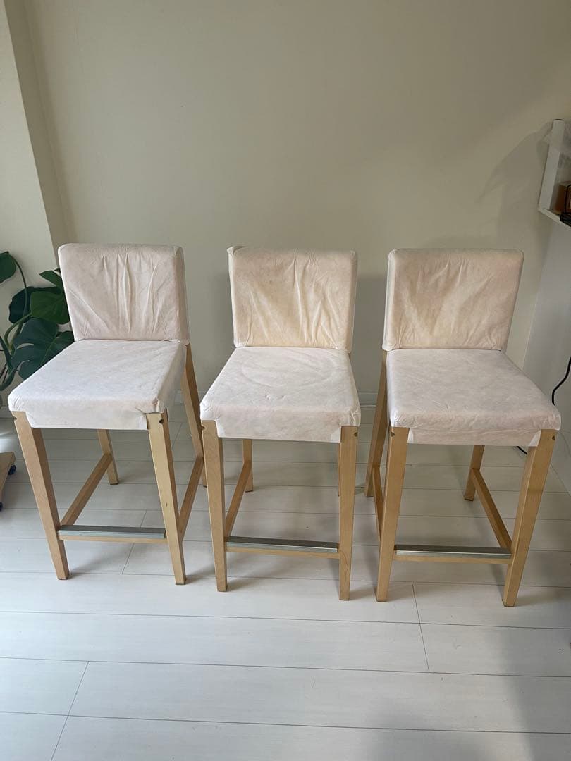 IKEA カウンターチェア 3脚セット　BERGMUND ベリムンド