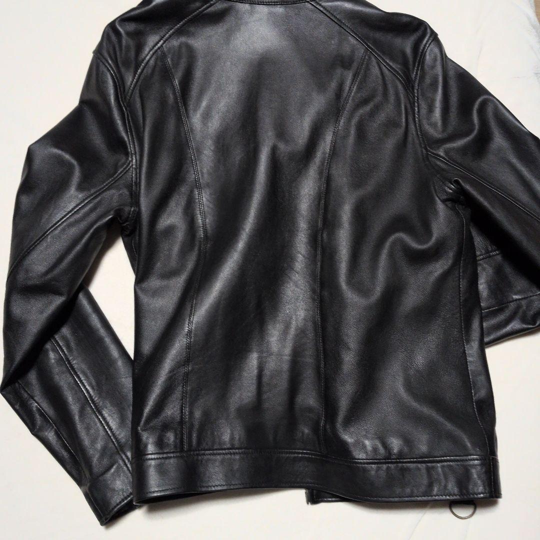 美品！羊革！ブラックレザーシングルライダースジャケット　リュウグーレイザース！