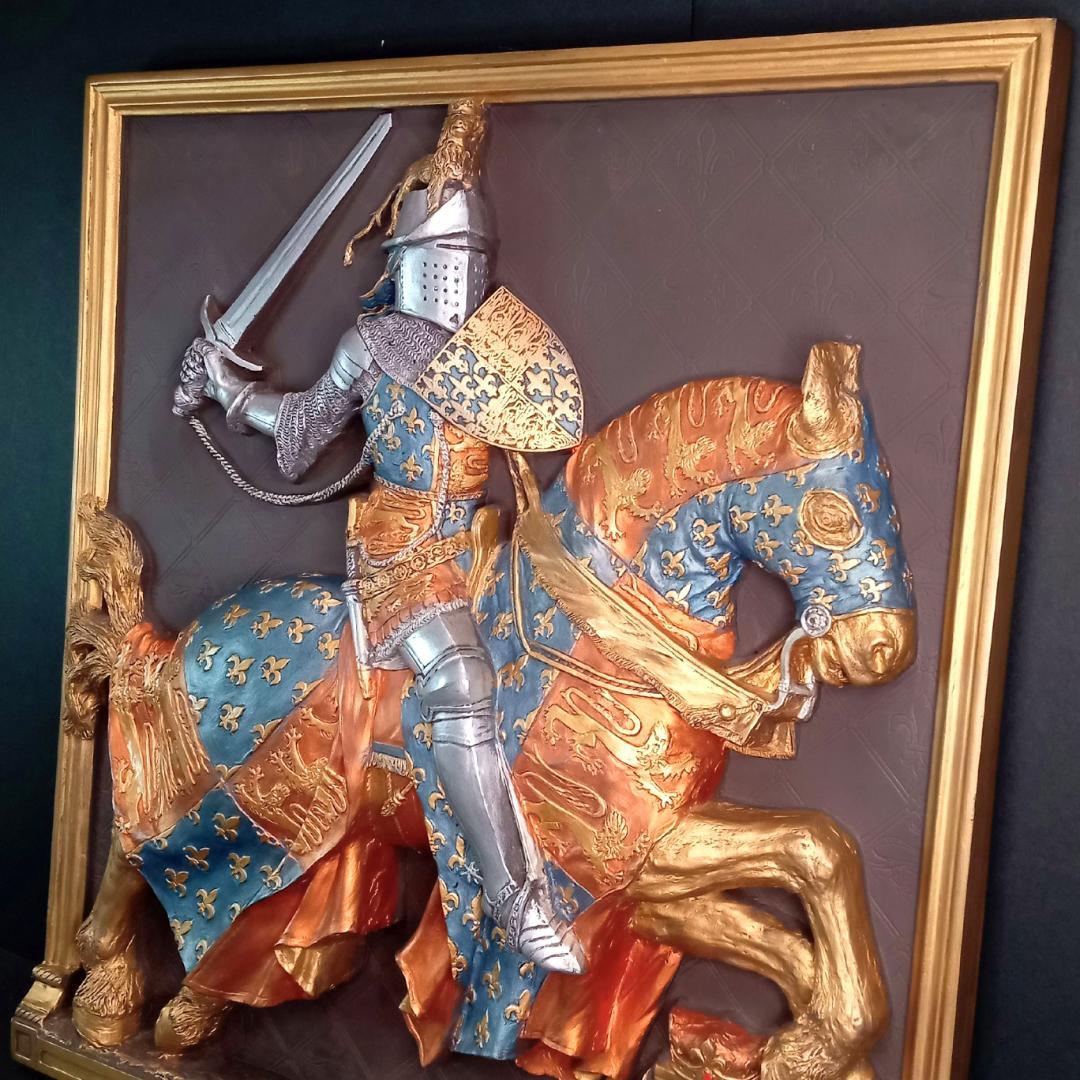 エドワード３世 レリーフ壁掛け彫刻 チョークウェア マーカス・デザイン社アーマー