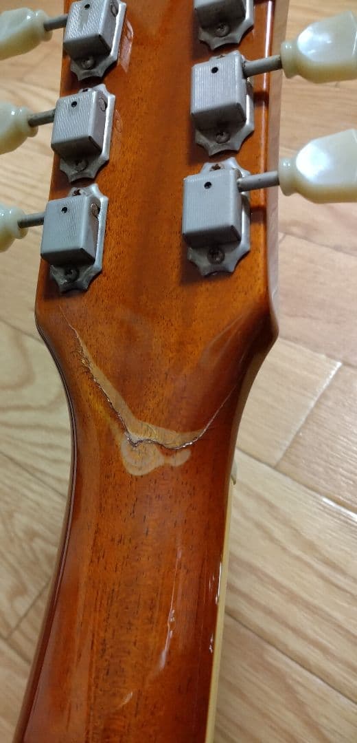 Burny レスポールタイプ ネック折れ