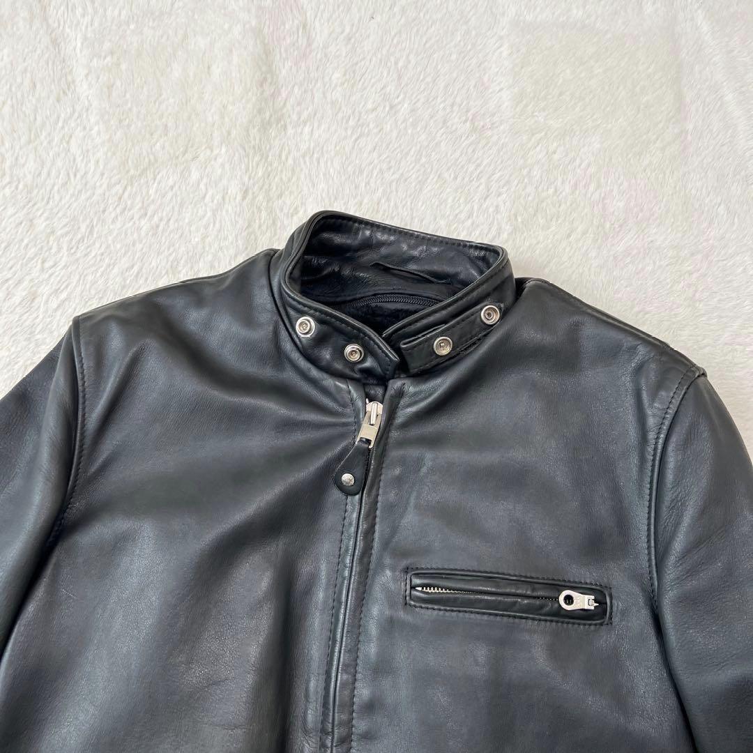 【新型 美品】ショット シングルライダース 141 レザー 36