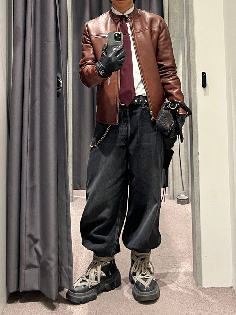 COACH シングルライダース ブラウン