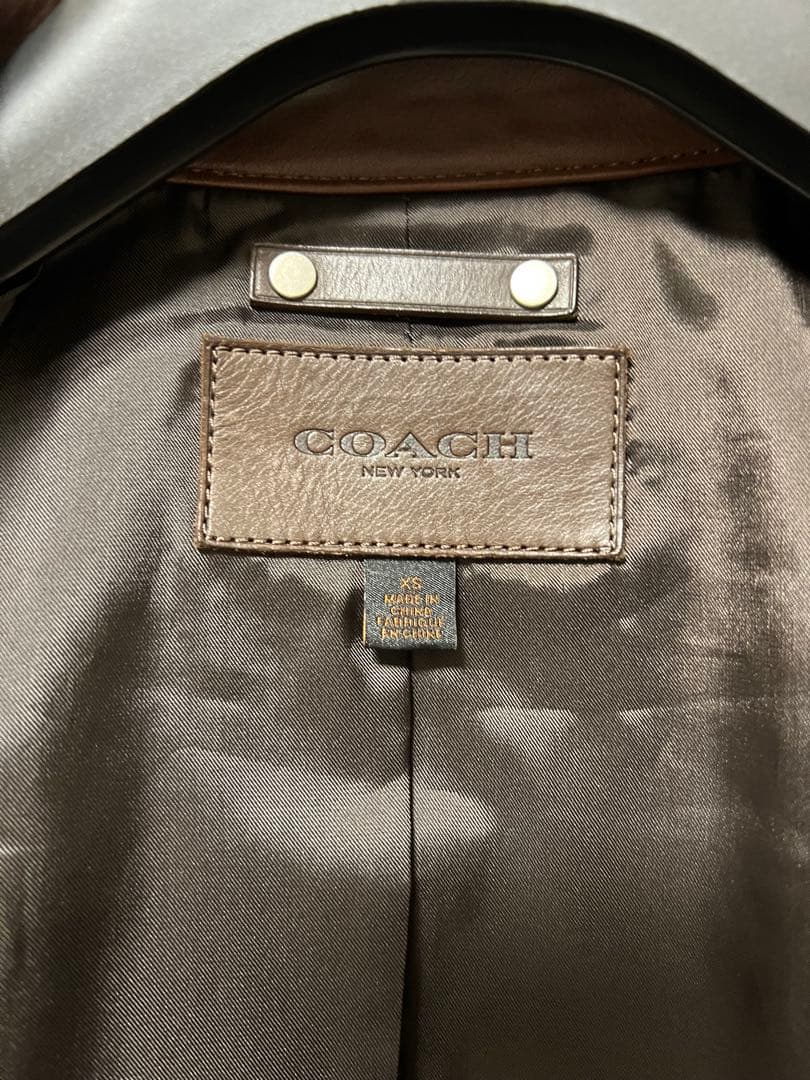 COACH シングルライダース ブラウン